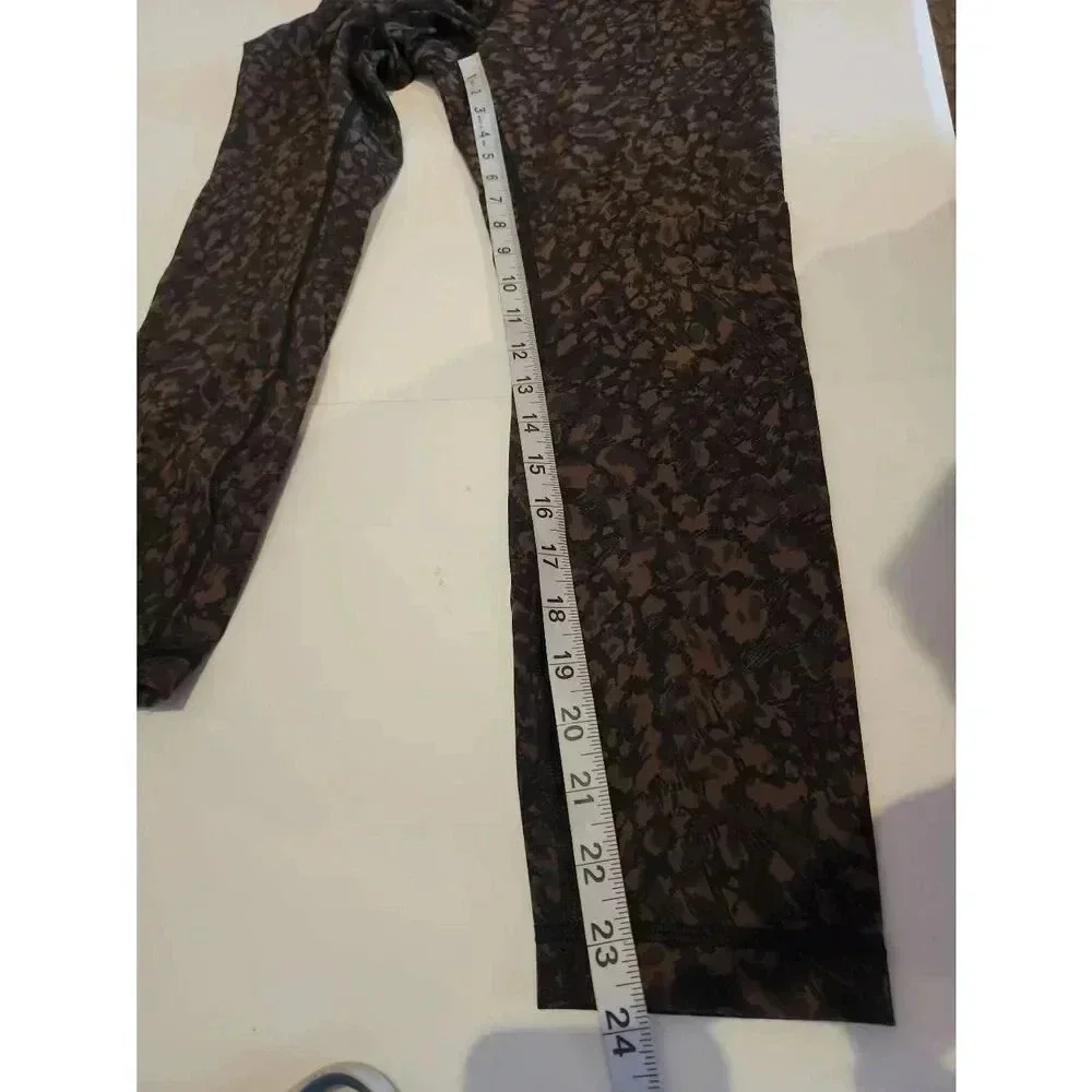 Lululemon Wunder Under High Rise Crop Legging Camo Size 8.